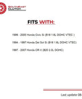Fits specifications for Heavy Duty Clutch Hydraulic Kit With Fully Bled Master And Slave Cylinder Pre Filled Line For Honda Civic Acura Integra Crv 1994 2001.