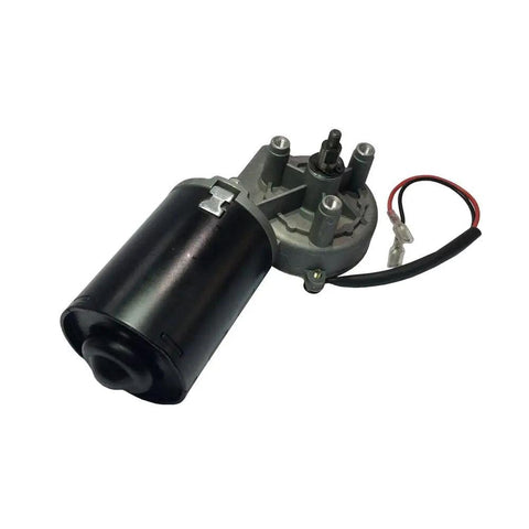 Beefy 12V PMDC Right Angle Gear Motor With Threaded Shaft High Torque 50 RPM Reversible Gearbox 30W DC Motor for robotics and automation