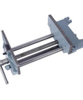 Beefy 9 Inch Woodworking Vise Heavy Duty Cast Iron Bench Vise With Quick Release Lever and Steel Main Screw, side view
