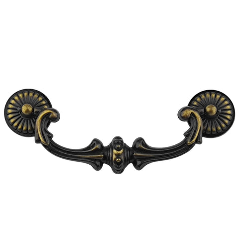5 Inch Centers Bail Drawer Pull Drop Handles For Dresser And Cabinet Vintage Style Antique Brass Zinc Alloy 128 Mm Center Hole Distance