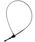 1000 Pack Black Plastic Snap Lock Tag Ropes Nine Inch Manual Push On Fasteners, black plastic tag rope for securely attaching price tags.
