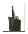 Close-up of hoe blade on a German Style Folding Shovel With Hoe And Blade, Heavy Duty Steel Multi Tool for Digging, Camping, And Hiking