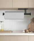Self Adhesive Paper Towel Holder Wall Mount No Drill Easy Install Heavy Duty SUS304 Stainless Steel Black Finish in kitchen
