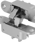 2 Pack 180 Degree Concealed Cross Door Hinges With Spanners Zinc Alloy Invisible Hinge Set, front view, heavy-duty hardware.