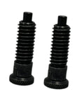 Heavy Duty Carbon Steel Spring Indexing Plunger And Self Locking Locating Pin Tough As Nails For Machinery Fixtures Precision Machined With No Sweat Setup And Bulletproof Reset Action 2 Pack showing two black indexing plungers.