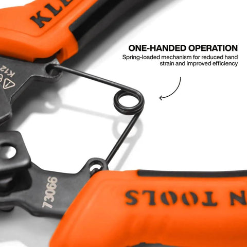 Close-up of 6-In-1 Convertible Snap Ring Pliers Set With Four Interchangeable Heads highlighting one-handed operation feature.