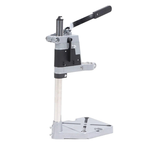 Baxyadex Universal Bench Drill Press Stand With Sturdy Aluminum Alloy Body and 25 Mm Stainless Steel Column, side view.