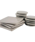 No Sweat Heavy Duty Furniture Sliders And Movers For Carpet And Hardwood Floors Reusable Floor Saving Kit Featuring Square And Round Shapes For Quick Gliding Daily Rearranging Beige 16 Pack including round and square sliders, durable beige material.