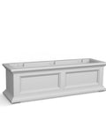 Three Foot Self Watering Window Box Planter With Double Wall Design All Season UV Resistant Outdoor Flower Box Includes Steel Mounting Bracket Fade Resistant White