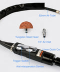 Low Speed Tire Repair Kit With 2500 To 4000 RPM Pneumatic Tire Buffer And Buffing Wheel, tungsten steel head, 52mm air tube