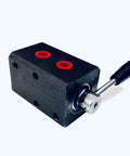 Built To Last Heavy Duty Hydraulic 6 Way Diverter Valve With 3/8 Inch BSPT Ports Alloy Steel Construction Cataphoresis Coating Dual Input Four Output Flow Control For Dual Actuator Systems, black valve