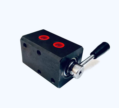 Built To Last Heavy Duty Hydraulic 6 Way Diverter Valve With 3/8 Inch BSPT Ports Alloy Steel Construction Cataphoresis Coating Dual Input Four Output Flow Control For Dual Actuator Systems, black valve