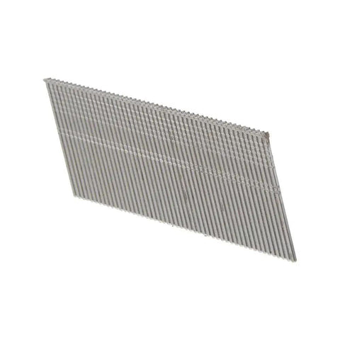 Finish Nails For A 20 Degree Nailer One And A Half Inch 16 Gauge Galvanized 2500 Pack For Trim Framing And Woodworking Projects Heavy Duty Pro Grade Construction Fasteners With Strong Hold in angled view