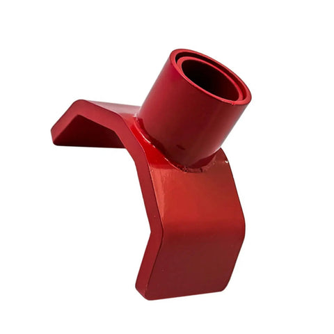 Beefy Bottle Jack Adapter Lifting Saddle For 2 To 4 Inch Axle Tubes, Heavy Duty Steel Axle Stand With Stable Support, red finish