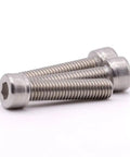 Top Tier 1/4-20 X 3/4 Inch 304 Stainless Steel Socket Head Cap Screws With Allen Hex Drive stacked in close view.