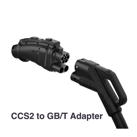 Top Tier Ccs2 To Gbt Ev Charging Adapter Serving Hella Reliable 250a 1000v Dc Charge, compact black connector design.