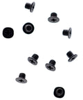 Straight Up 10 Pack M3 X 3mm Phillips Flat Head Machine Screws Black for Laptop Bottom Case Cover showing various angles and details.