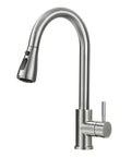 Top Shelf Stainless Steel Kitchen Faucet With Slick Pull Down Sprayer And Cold Forward Handle For Lead Free Safety and No Sweat Daily Sink Chores Plus Easy DIY Setup, sleek design.