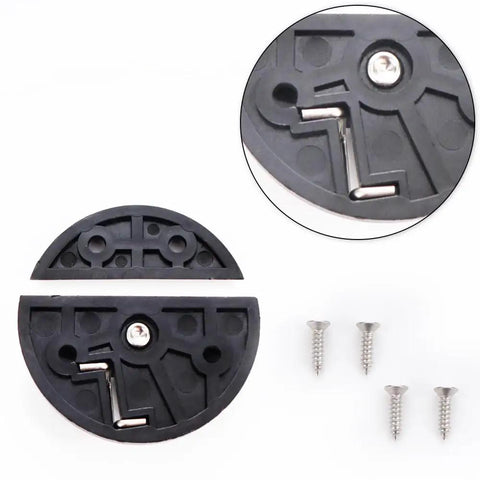 2 Pack Boat Door Hatch 2-1/4 Inch Round Turn Twist Button Catch Latch For Doors Cabinets Marine Grade Nylon Black with screws