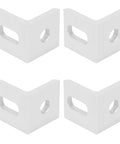 Set of four Right Angle Corner Brackets 90 Degree Aluminum L Shaped Braces Built Beefy For Quick Connection And Rock Solid Stability