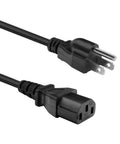 Heavy Duty 18 AWG AC Power Cord For Korg M3 And M361 Synthesizers And Keyboard Workstations, IEC C5 To NEMA 5 To 15P Cable