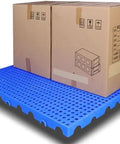 Ventilated Plastic Storage Pallet With Grid Design For Basement Garage Kitchen And Closet Storage Moisture Proof Cargo Mat Blue 30x