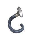 StraightUp Adjustable Welding Fume Extractor With Rock Solid Moving Base And Hella Quick Flexible Arm showing a flexible gray hose with a metal funnel end.