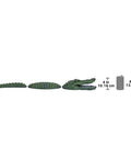 Fearless Lawn Gator Guard Statue For Castle Moat Garden Outdoor Decor hand cast resin 6.5 x 4 x 33.5 inches three-piece.