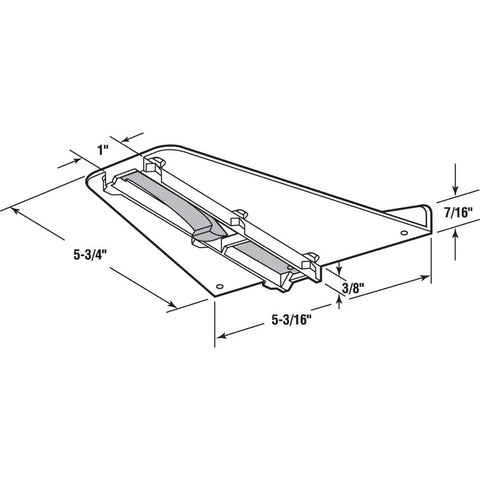 Heavy Duty White Polyethylene Delta Drawer Tracks Delivering Rock Solid Stability And Smooth As Butter Glides, 5-3/4 inch length.