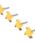 Set Of 4 CNC Spoilboard Surfacing Router Bits For Wood Pros Pro Grade 4 Flute Carbide Slab Flattening Bits One Quarter Inch Shank
