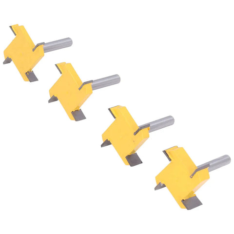 Set Of 4 CNC Spoilboard Surfacing Router Bits For Wood Pros Pro Grade 4 Flute Carbide Slab Flattening Bits One Quarter Inch Shank