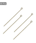 Bronze Tone Iron Eye Pins 50mm 21 Gauge 0.7mm For Jewelry Making Findings Diy Craft Necklaces Bracelets Earrings Head Pins 200 Pcs