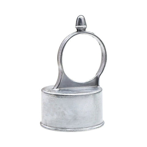 Two Pack Galvanized Steel Eye Top Chain Link Fence Loop Caps For 2-3/8 in Posts And 1-5/8 in Top Rails, Rust Resistant, Easy Install