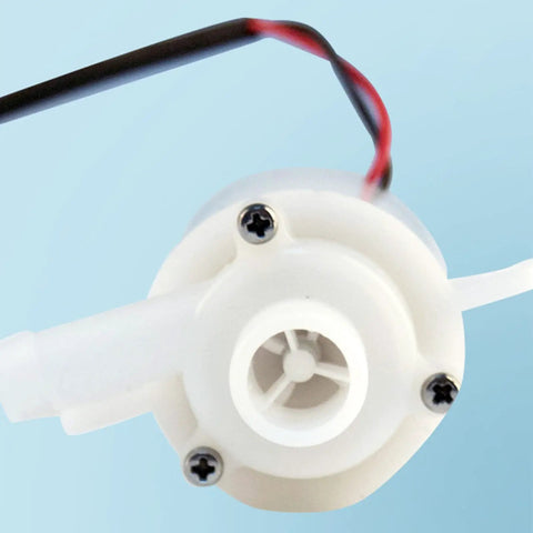 Top Notch 220V Water Pump Replacement For Household Small Bullet Ice Machine compatible with HZB50 HZB60 HZB80 showing white casing and wires.