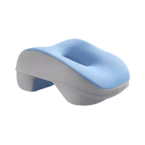 Ergonomic Desk Nap Pillow With Memory Foam Neck Support For Office Breaks And Travel, Breathable Hollow Design, Compact Blue Comfort