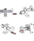 Heavy Duty Mini Lathe Live Center With Dual Precision Bearings, metal construction, various angles, suitable for machining tasks.