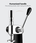 Top Shelf 58 Mm Coffee Tamper With Ergonomic Grip And Solid Steel Base For Zero Sweat Espresso Compaction And Barista Grade Pulls Straight From Your Kitchen Counter, showcasing efficient humanized handle.