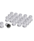 33mm By 2 3 Eighths Inch Chrome ABS Lug Nut Covers Push On Caps for Semi Trucks Trailers Pack of 20