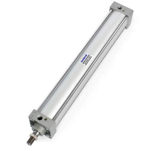 Pneumatic Air Cylinder Beefy For Rugged Automation Tasks 2.5 In Bore 17.71 In Stroke Double Acting Single Rod M16 By 1.5