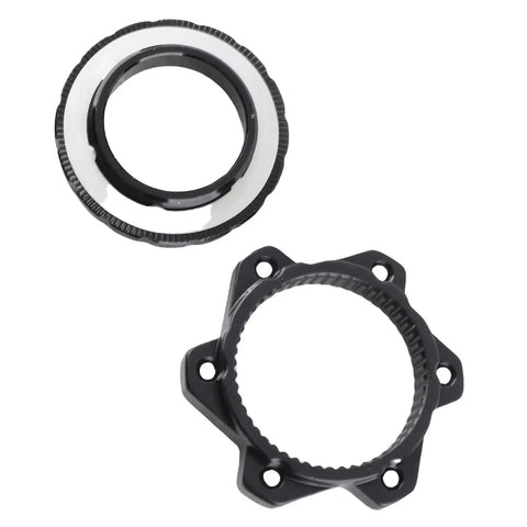 Center Lock Hub Adapter Aluminum Alloy 6 Bolt Disc Brake Rotor With Stainless Steel Washer For Mountain Bicycle Easy Install DIY