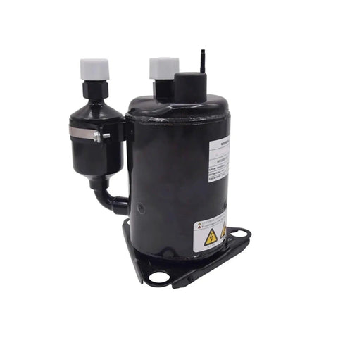 Pro Grade 72 Volt Dc Motor Ac Compressor For Ev Electric Vehicle And Heavy Duty Truck Climate Systems side view with wiring.