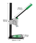 Side view of Adjustable Bench Bottle Capper Workhorse With Metal Lever For Beer Soda And Home Brewing Heavy Duty Cap Pressing Machine.