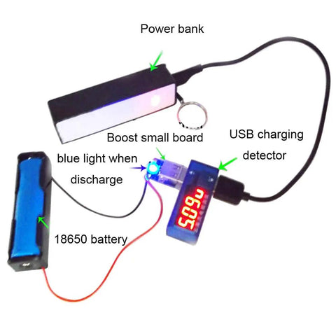 12Pcs 5V Boost Step Up Power Supply Modules With LED Display USB And Micro Port for Lithium Battery Charge Protection Board