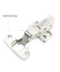Soft Close Cabinet Hinges With Hydraulic Buffer Core Rustproof Iron Kitchen Door Hardware Half Overlay Cabinet Door Attachments