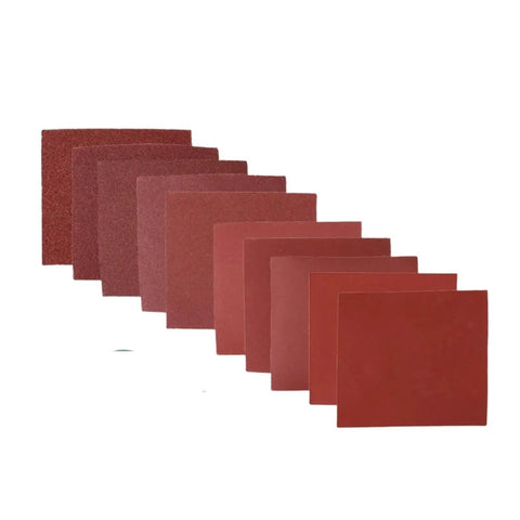 Get Down To Business With These 10 Pcs Sandpaper Sheets And A Nifty Sanding Pad For Rough Metal, Wood, Or Plasti - various grit sheets.