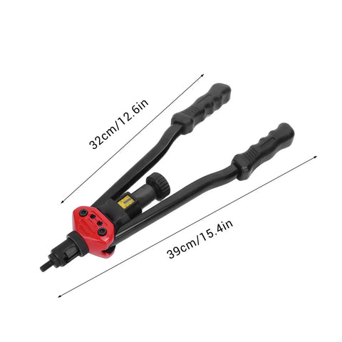Hand Rivet Nut Tool Kit With 16 Inch Carbon Steel Arm And 11 Mandrels Rivet Nut Setter For Auto Body Panels Furniture DIY Projects Repair And Mounting Heavy Duty Manual Rivet Nut Gun, 39cm