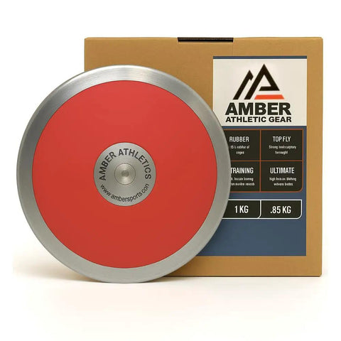 70 Percent Rim Weight Discus With Galvanized Steel Rim And ABS Plates Pro Grade Balance For Consistent Throws 0.85 Kg beside box