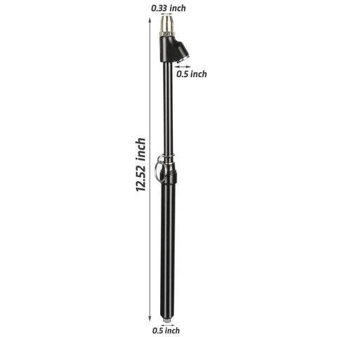 WYNNsky heavy-duty dual-head air pressure gauge with extended black tube, 10-150 PSI, Amazon brand front view