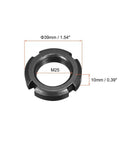 M25x1.5 Fine Pitch Round Slotted Nut Set Four Slot Lock Nuts For Bearings Beefy Carbon Steel Black Finish Industrial Grade