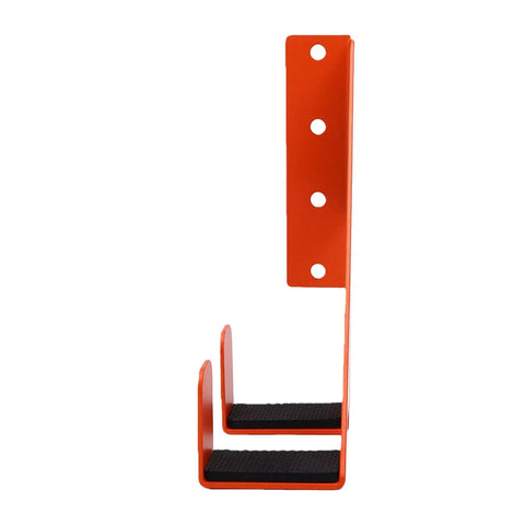 Heavy-Duty Chainsaw Hanger Wall Mount For Garage, 70 Lb Capacity Carbon Steel Tool Organizer, orange side view
